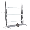 Rayonnage Epsivol vertical - Kit départ simple face peint 2500x1800x600 mm