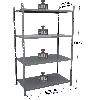 Rayonnage Kit départ tôlé peint 2000x1260x700mm 4 niv.