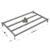 Rayonnage - Tablette tubulaire peinte RAL7024 L. 1010 x P. 1000 mm