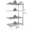 Rayonnage - Kit suivant tubulaire peint 2000x1260x600mm 4 niv.