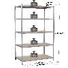 Rayonnage - Kit départ galvanisé 2000x1250x500 mm 5 niv.