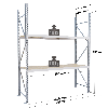 Rayonnage - kit départ 1750x1500x400 mm 2 niv - 500 kg/niveau