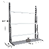 Rayonnage Epsivol vertical - Kit départ simple face peint 2500x1500x600 mm