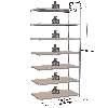 Rayonnage galvanisé 2500x1000x800 mm 7 niveaux