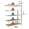 Rack hybride - Kit suivant 3000x2225x1100 mm 4 + 1 niv. Picking/Rack