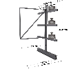 Rayonnage Cantilever léger double face 3 niveaux
