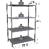 Rayonnage Kit départ tôlé peint 2000x1010x600mm 4 niv. Rayonnage Kit départ tôlé peint 2000x1010x600mm 4 niv.