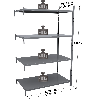 Rayonnage Kit suivant tôlé peint 2000x1260x1000mm 4 niveaux