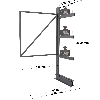 Cantilever léger simple face - Kit suivant H. 2000 x L. 1000 x P. 800 mm 3 niv.