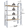 Rayonnage - kit départ 3000x1500x800 mm 4 niv. - 792 kg/niveau