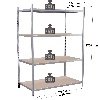 Rayonnage - Kit départ galvanisé 1760x1250x500 mm 4 niv.