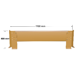 Rack - Protection latérale échelle avec fixation, longueur 1100 mm-Lire la description