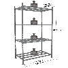 Rayonnage - Kit départ tubulaire peint 2000x1010x700mm 4 niv.