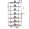 Rayonnage galvanisé 2500x1500x600 mm 7 niveaux