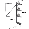 Cantilever léger simple face - Kit suivant H. 2000 x L. 1250 x P. 700 mm 3 niv.