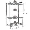 Rayonnage - Kit départ tubulaire peint 2000x1260x600mm 4 niv.