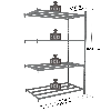 Rayonnage - Kit suivant tubulaire peint 2000x1010x1000mm 4 niv.
