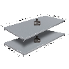 Rayonnage Adaptiv XL - Lot de 2 tablettes perforées galva L. 1250 x P. 400 mm