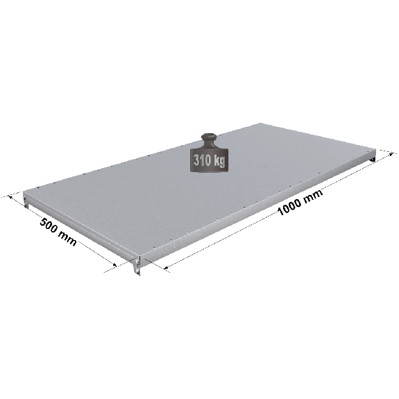 Rayonnage Adaptiv XL - tablette perforée galvanisée L. 1000 x P. 500 mm Rayonnage Adaptiv XL - tablette perforée galvanisée L. 1000 x P. 500 mm-Lire la description