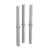 Cantilever léger - Lot de 3 butées amovibles longueur 100 mm galva