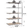 Rayonnage - Kit suivant galvanisé 2000x1500x388 mm 5 niv.