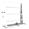 Rayonnage Epsivol vertical - Kit suivant simple face peint 2500x1800x600 mm