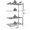 Rayonnage Kit suivant tubulaire peint 2000x1010x800mm 4 niveaux