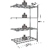 Rayonnage - Kit suivant tubulaire peint 2000x1260x800mm 4 niv.
