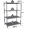 Rayonnage Fliplus - Kit départ tôlé peint 2000x1010x1000mm 4 niv.