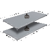 Rayonnage Adaptiv XL - Lot de 2 tablettes perforées galva L. 1000 x P. 500 mm