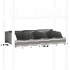 Casier de rangement + 4 séparations galva L. 1000 x P. 400 mm