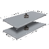 Rayonnage Adaptiv XL - Lot de 2 tablettes perforées galva L. 1250 x P. 600 mm