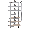Rayonnage - Kit départ galvanisé 2500x1500x800 mm 7 niv.
