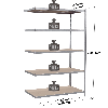Rayonnage - Kit suivant galvanisé 2000x1250x388 mm 5 niv.