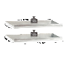 Rayonnage - Lot de 2 tablettes inclinées perf. galva L. 1250 x P. 400 mm Rayonnage - Lot de 2 tablettes inclinées perf. galva L. 1250 x P. 400 mm