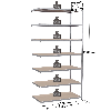 Rayonnage - Kit suivant galvanisé 2500x1500x600 mm 7 niv.