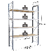 Rayonnage - kit départ 3000x2500x600 mm 4 niv. - 470 kg/niveau