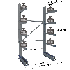 Rayonnage cantilever lourd simple face