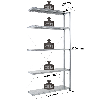 Rayonnage Adaptiv XL - kit suivant galva H. 2000 mm L. 1250 mm P. 500 mm 5 niv.