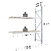 Rayonnage - kit suivant 2000x1250x400 mm 2 niv - 500 kg/niveau