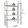 Rayonnage - kit départ 2500x2500x600 mm 4 niv. - 470 kg/niveau