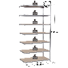 Rayonnage Kit suivant galvanisé 2500x1250x388 mm 7 niv.