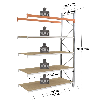 Rack Epsirack hybride - Kit suivant 3000x1825x1100 mm 4 + 1 niv. Picking/Rack