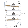 Rayonnage - kit départ 3000x3000x800 mm 4 niv. - 689 kg/niveau