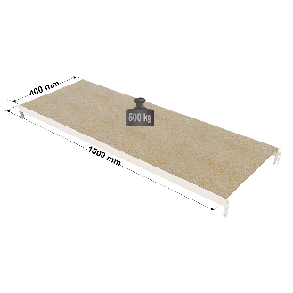 Rayonnage Epsivol One - niveau sup. peint 1500x400 mm, capacité charge 500 kg-Lire la description