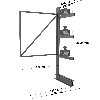 Cantilever léger simple face - Kit suivant H. 2000 x L. 1250 x P. 800 mm 3 niv.