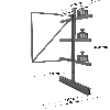Rayonnage Cantilever léger double face 3 niveaux