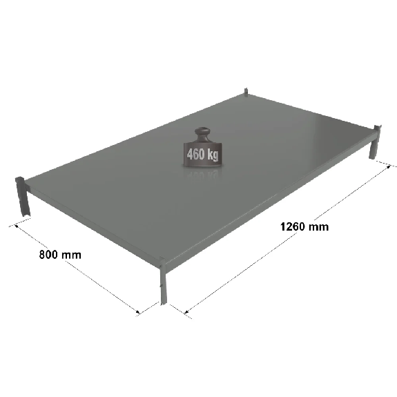 Rayonnage - Tablette tôlée peinte RAL7024 L. 1260 x P. 800 mm Rayonnage - Tablette tôlée peinte RAL7024 L. 1260 x P. 800 mm-Lire la description