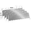 Lot de 4 séparations basses galvanisées H. 200 x P. 600 mm