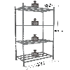 Rayonnage Kit départ tubulaire peint 2000x1010x800mm 4 niv.